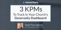 an image showing 3 KPMs to Track in Your Church's Generosity Dashboard