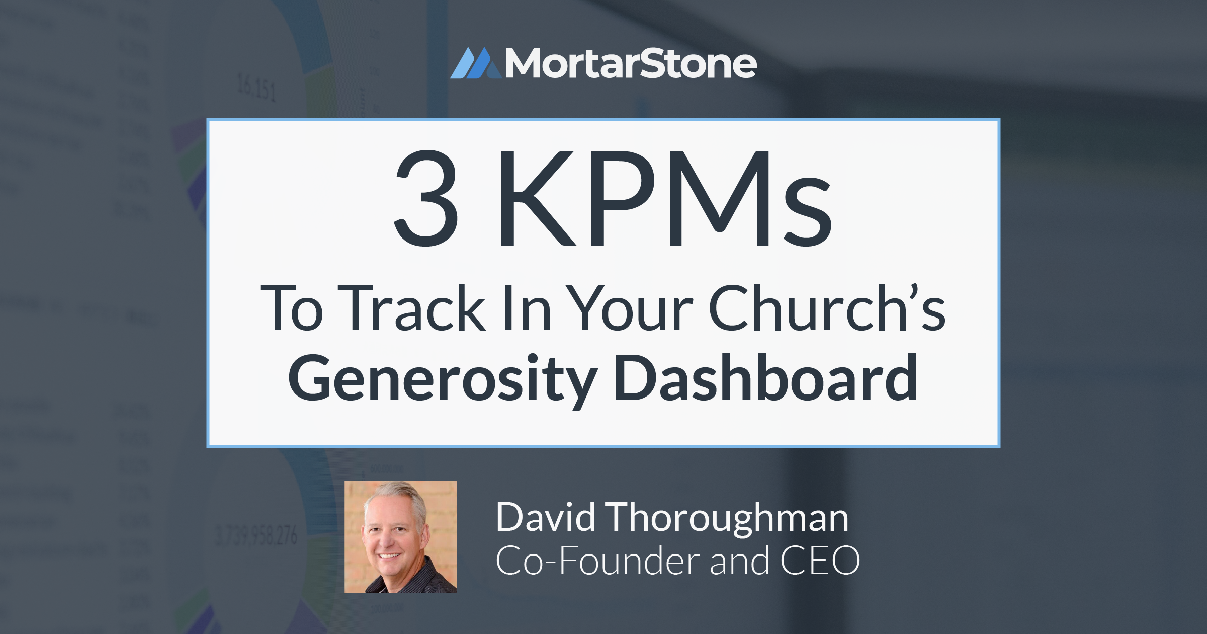 an image showing 3 KPMs to Track in Your Church's Generosity Dashboard