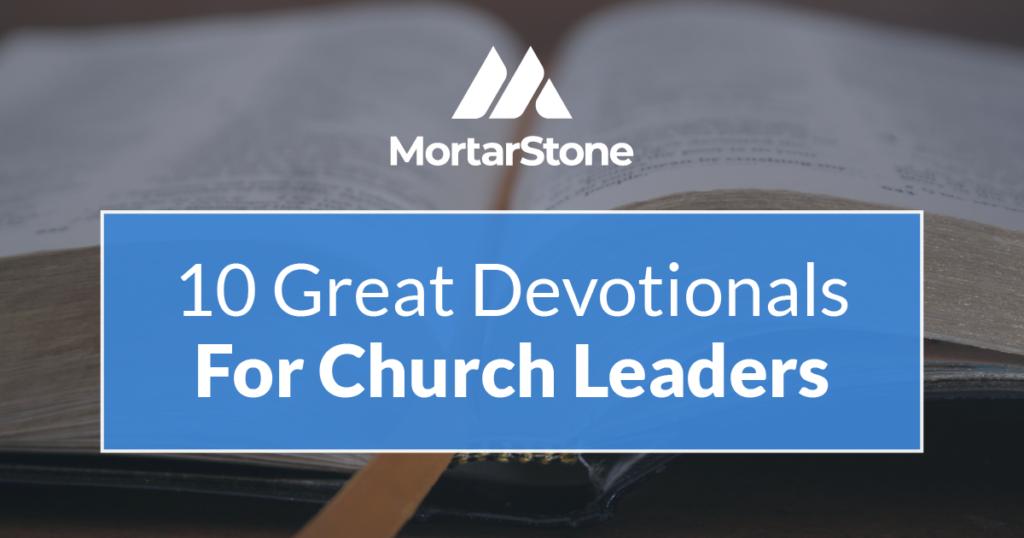 a thumbnail showing a bible in the background titled 10 Great Devotionals For Church Leaders