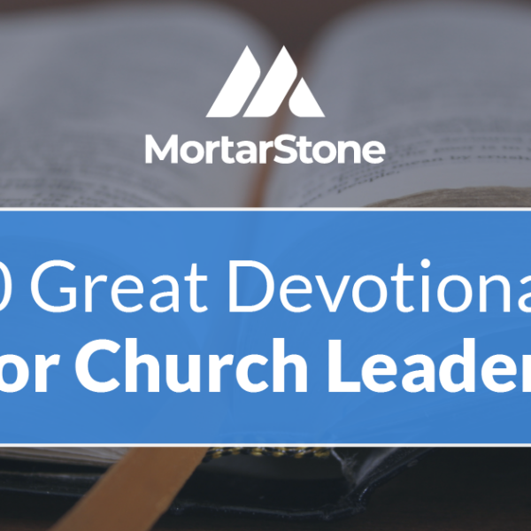 a thumbnail showing a bible in the background titled 10 Great Devotionals For Church Leaders